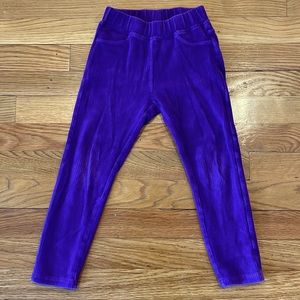 Hanna Andersson leggings. Purple corduroy. Size 100